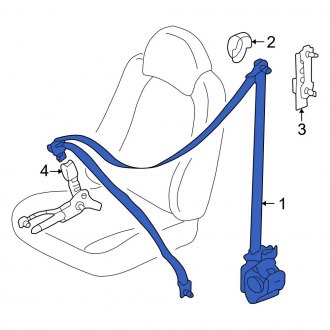 New OEM Rear Left Seat Belt Lap and Shoulder Belt Fits, 2001-2002 Ford Escape - Part # 2L8Z78611B69AAB