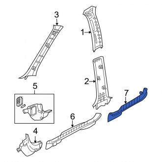 New OEM Front Right Door Sill Plate Fits, 2001-2002 Ford Escape - Part # YL8Z7813208AAB