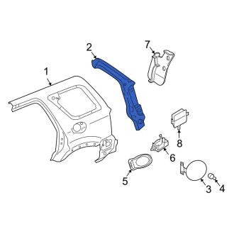New OEM Left Inner Body D-Pillar Fits, 2001-2007 Ford Escape - Part # 7L8Z7841033A