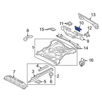 New OEM Rear Rear Body Reinforcement Fits, 2001-2004 Ford Escape - Part # YL8Z7811L52AA