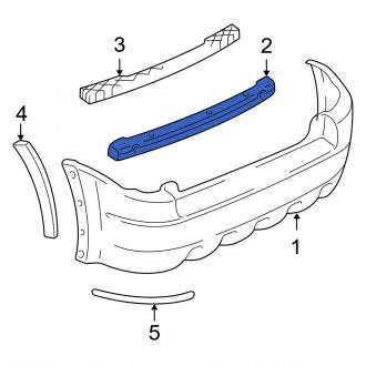 New OEM Rear Bumper Cover Reinforcement Beam Fits, 2001-2004 Ford Escape - Part # YL8Z17906DA