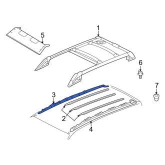 New OEM Right Roof Luggage Carrier Slat Fits, 2002-2007 Ford Escape - Part # YL8Z7855114EAA