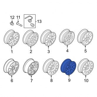 New OEM Wheel Fits, 2009-2010 Ford Escape - Part # 9E6Z1007A