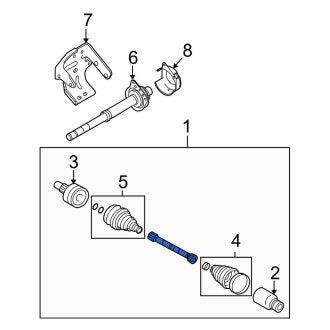 New OEM Rear Right CV Axle Assembly Fits, 2008-2012 Ford Escape - Part # 8L8Z4K138A