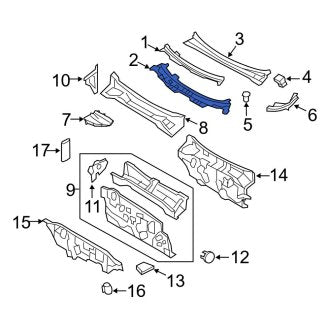 New OEM Cowl Support Fits, 2008 Ford Escape - Part # 8L8Z7802012A