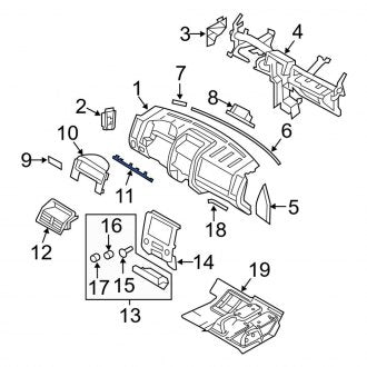 New OEM Instrument Panel Trim Panel Fits, 2008-2012 Ford Escape - Part # 8L8Z7804459AB