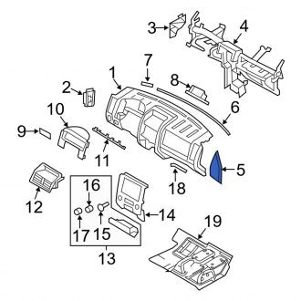 New OEM Instrument Panel Trim Panel Fits, 2008-2012 Ford Escape - Part # 8L8Z7804459AC