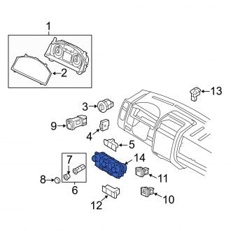 New OEM HVAC Temperature Control Panel Fits, 2009-2012 Ford Escape - Part # AL8Z19980G