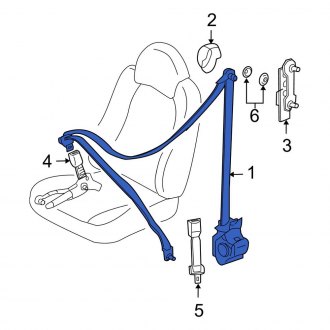 New OEM Rear Left Seat Belt Lap and Shoulder Belt Fits, 2009-2012 Ford Escape - Part # AL8Z78611B69BB