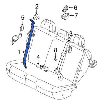 New OEM Rear Right Seat Belt Lap and Shoulder Belt Fits, 2009-2012 Ford Escape - Part # AL8Z78611B68BA