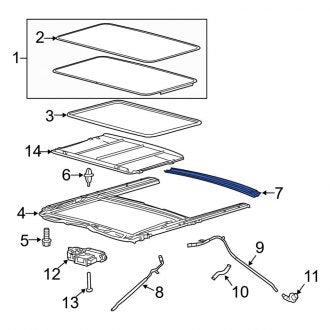 New OEM Sunroof Drip Rail Fits, 2009-2012 Ford Escape - Part # 9L8Z7854022B