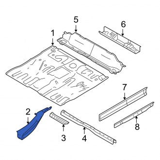 New OEM Right Inner Floor Side Rail Fits, 2009-2012 Ford Escape - Part # 9L8Z7810120A