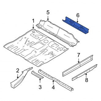 New OEM Front Floor Pan Crossmember Fits, 2001-2012 Ford Escape - Part # YL8Z78106A90BA