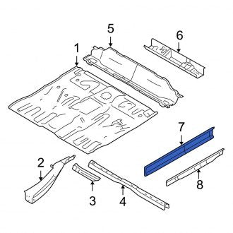 New OEM Right Floor Side Rail Fits, 2008-2012 Ford Escape - Part # 8L8Z7810110A