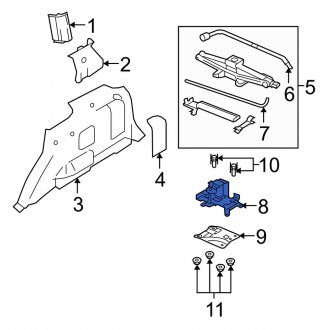 New OEM Floor Jack Bracket Fits, 2008-2012 Ford Escape - Part # 5L8Z17091BC