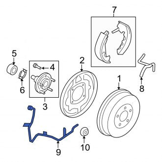 New OEM Rear Left ABS Wheel Speed Sensor Fits, 2010-2012 Ford Escape - Part # AL8Z2C190B