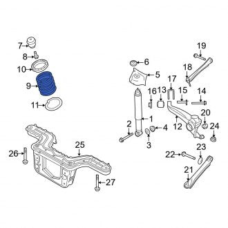 New OEM Rear Coil Spring Fits, 2009-2012 Ford Escape - Part # 9M6Z5560D