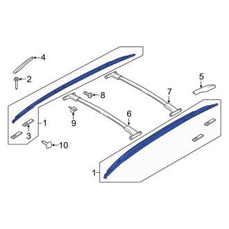 New OEM Left Roof Luggage Carrier Side Rail Fits, 2013 Ford Escape - Part # CJ5Z7855115CA