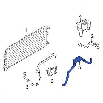 New OEM Drive Motor Inverter Radiator Hose Fits, 2009-2012 Ford Escape - Part # 9M6Z8A567B