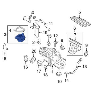 New OEM HVAC Air Inlet Housing Fits, 2008-2012 Ford Escape - Part # 8L8Z19A618B