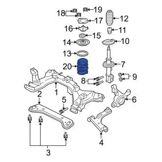 New OEM Front Coil Spring Fits, 2007-2008 Ford Escape - Part # 7L8Z5310G