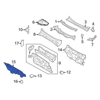 New OEM Outer Cowl Insulator Fits, 2008-2012 Ford Escape - Part # AL8Z7801588A