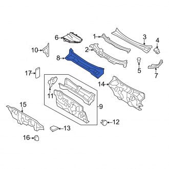 New OEM Upper Firewall Fits, 2009-2012 Ford Escape - Part # 9L8Z78016A50A