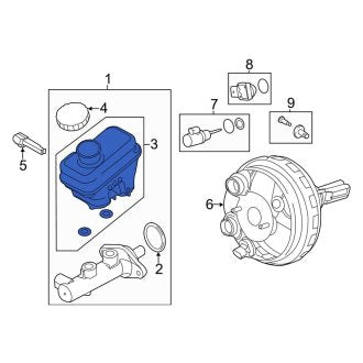 New OEM Brake Master Cylinder Reservoir Fits, 2009-2012 Ford Escape - Part # 9M6Z2L454A