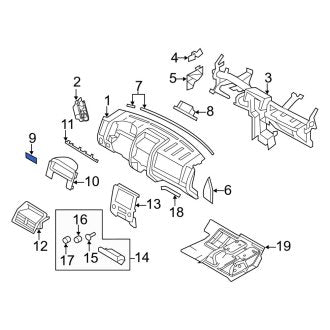 New OEM Lower Instrument Panel Cover Fits, 2009-2012 Ford Escape - Part # 9L8Z7804608AK