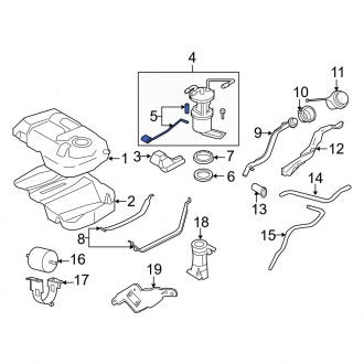 New OEM Fuel Sender and Hanger Assembly Fits, 2006-2008 Ford Escape - Part # 7M6Z9A299A