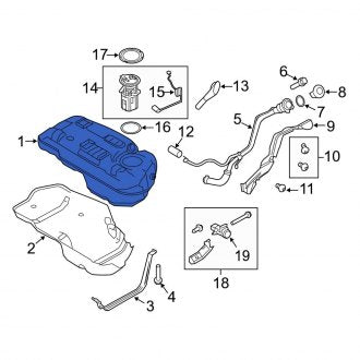 New OEM Fuel Tank Fits, 2010-2012 Ford Escape - Part # AM6Z9002E