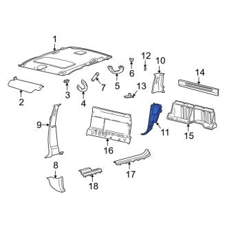 New OEM Left Lower Truck Cab Corner Trim Panel Fits, 2002 Lincoln Blackwood - Part # 1L3Z16278D13AAD