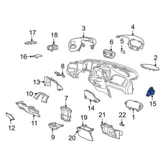 New OEM Right Lower Inner Dashboard Air Vent Fits, 2002 Lincoln Blackwood - Part # YL3Z19893DAB