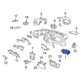 New OEM Upper Instrument Panel Air Bag Fits, 2002 Lincoln Blackwood - Part # 1L7Z15044A74AAB