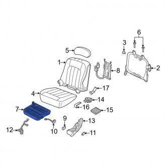 New OEM Front Right Seat Frame Fits, 2002 Lincoln Blackwood - Part # YL3Z1563100BB