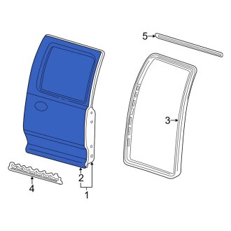 New OEM Center Left Outer Door Outer Panel Fits, 2002 Lincoln Blackwood - Part # YL3Z1624701AA