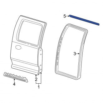 New OEM Front Door Seal Fits, 2002 Lincoln Blackwood - Part # YL3Z1620708AA