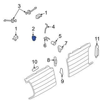 New OEM Center Right Door Latch Assembly Fits, 2002 Lincoln Blackwood - Part # 1L3Z26264A00CA