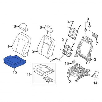 New OEM Front Left Seat Cover Fits, 2018-2019 Ford F-350 - Part # HC3Z2662901AD