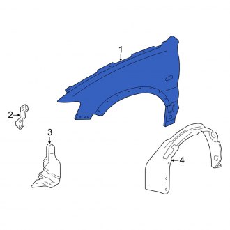 New OEM Front Right Fender Fits, 2005-2007 Mercury Mariner - Part # 5E6Z16005AA