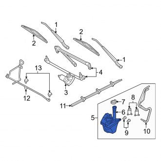 New OEM Washer Fluid Reservoir Fits, 2005-2007 Mercury Mariner - Part # YL8Z17618AA