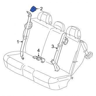 New OEM Rear Seat Belt Retractor Cover Fits, 2006-2007 Mercury Mariner - Part # YL8Z78613C46AAE