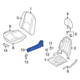 New OEM Front Right Inner Seat Trim Panel Fits, 2006-2007 Mercury Mariner - Part # 5L8Z7862187AAC