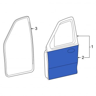 New OEM Rear Right Outer Door Outer Panel Fits, 2005-2007 Mercury Mariner - Part # YL8Z7824700AA