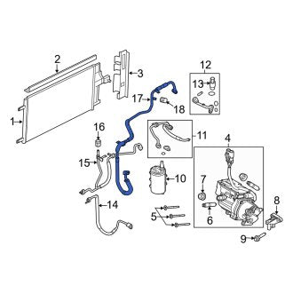 New OEM A/C Refrigerant Suction Hose Fits, 2010-2011 Mercury Mariner - Part # AM6Z19835A