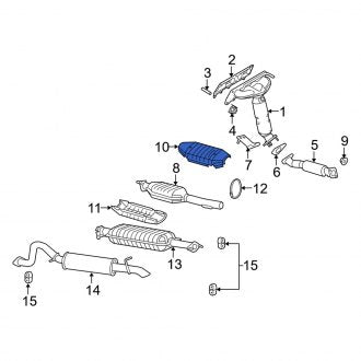 New OEM Upper Catalytic Converter Heat Shield Fits, 2008 Mercury Mariner - Part # YL8Z5F223AA