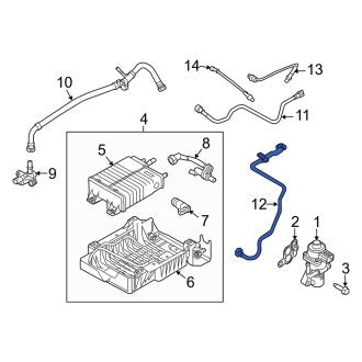New OEM Exhaust Gas Recirculation Tube (8M6Z9D667B) Fits, 2009 Mercury Mariner - Part # 8M6Z9D667B