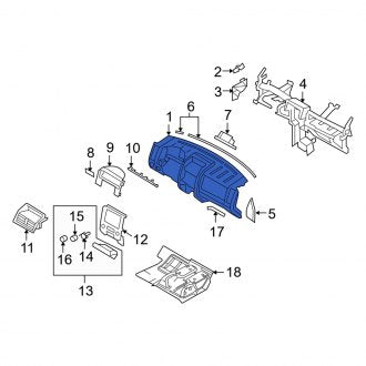 New OEM Dashboard Panel Fits, 2008-2011 Mercury Mariner - Part # 8L8Z7804320AA