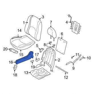 New OEM Front Right Outer Seat Trim Panel Fits, 2008-2011 Mercury Mariner - Part # 8L8Z7862186BB