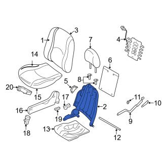 New OEM Rear Right Seat Back Frame Fits, 2010-2011 Mercury Mariner - Part # AL8Z78613A38A